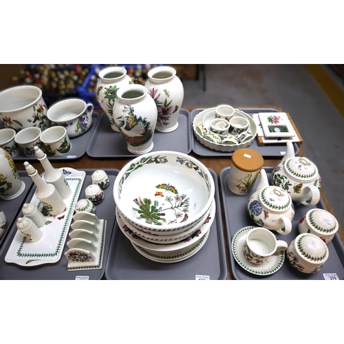 379 - Nine trays of Portmeirion 'The Botanic Garden' design items to include: teaware, baluster vases, lar... 