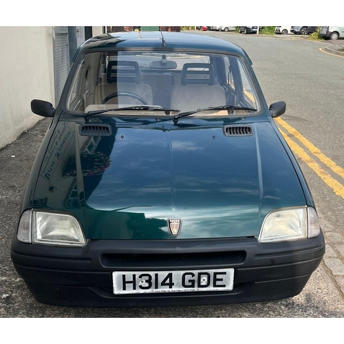 400 - MOTOR CAR; TO BE SOLD AT 12 NOON
1991 Rover Metro 1.1s, 5 door hatch-back – A locally owned and supp... 