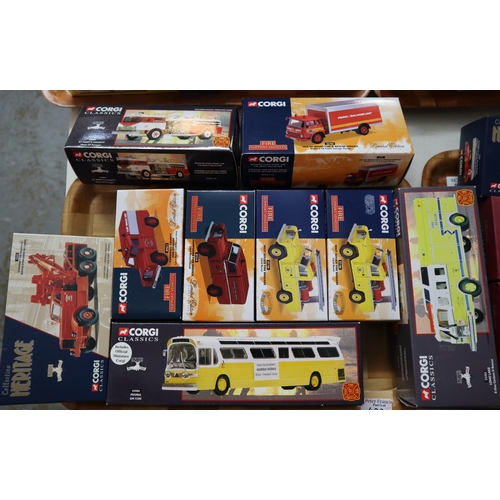 420 - Collection of Corgi Classics and Corgi Heritage diecast model Fire Support vehicles and similar to i... 