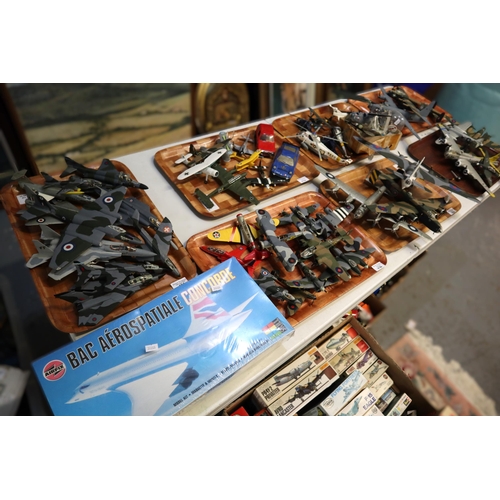 436 - Large collection of Airfix model planes and helicopters together with mainly boxes of empty Airfix M... 