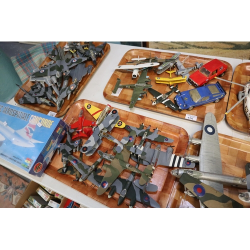 436 - Large collection of Airfix model planes and helicopters together with mainly boxes of empty Airfix M... 