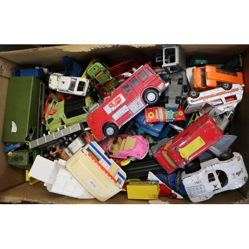 437 - Collection of mainly play worn diecast model vehicles, together with a Matchbox Superfast Rescue Hov... 