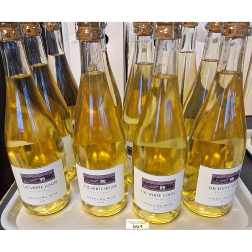 564 - Welsh Wine, The award winning Whitehouse Heritage Vineyard, sparkling white wine, 2018, twelve bottl... 