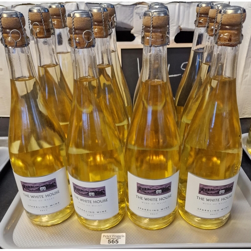 565 - Welsh Wine, The award winning Whitehouse Heritage Vineyard, sparkling white wine, 2018, twelve bottl... 