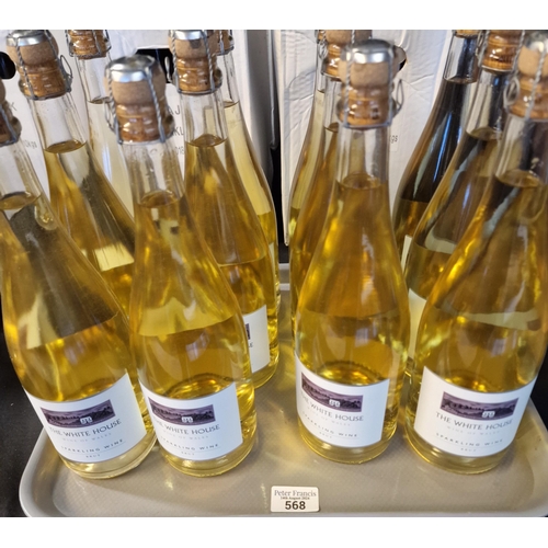 568 - Welsh Wine, The award winning Whitehouse Heritage Vineyard, sparkling white wine, 2018, twelve bottl... 