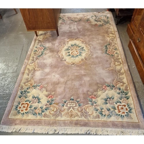 585 - Modern Chinese floral and foliate wash ground rug/carpet. 247x143cm approx.  (B.P. 21% + VAT)