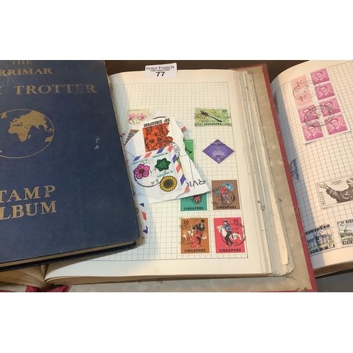 77 - All World stamp collection in various albums and stockbook. Many 100s of stamps. (B.P. 21% + VAT)