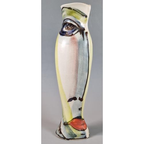 8 - Jonathan Cox, a studio pottery vase in the form of a stylised face. 27cm high approx.  (B.P. 21% + V... 