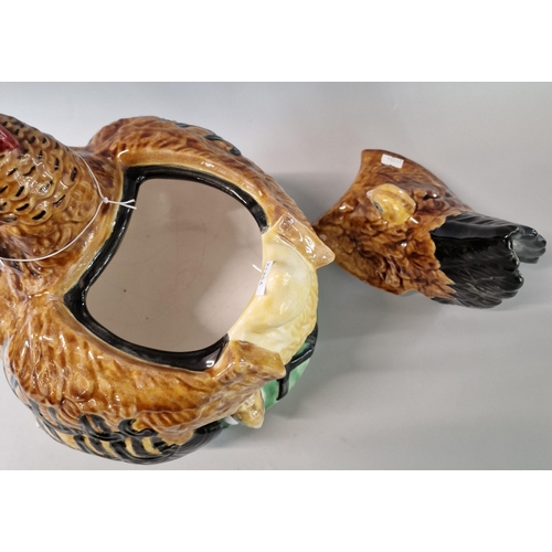 87 - Ceramic egg crock in the form of a chicken on nest with its chicks and eggs.  (B.P. 21% + VAT)