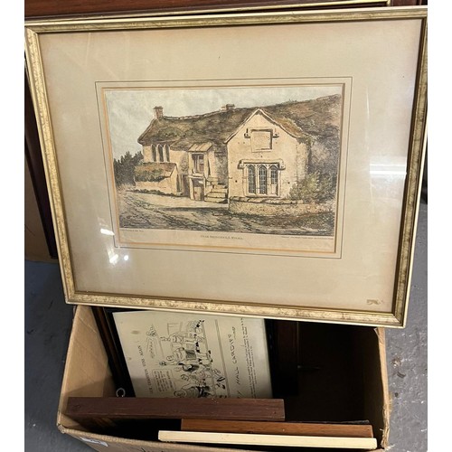 168 - Collection of assorted furnishing pictures, watercolours prints, cartoons etc. (B.P. 21% + VAT)