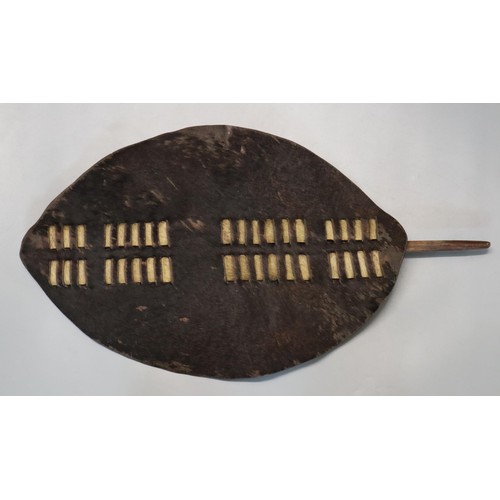 197 - African animal hide Zulu type shield.  (B.P. 21% + VAT)