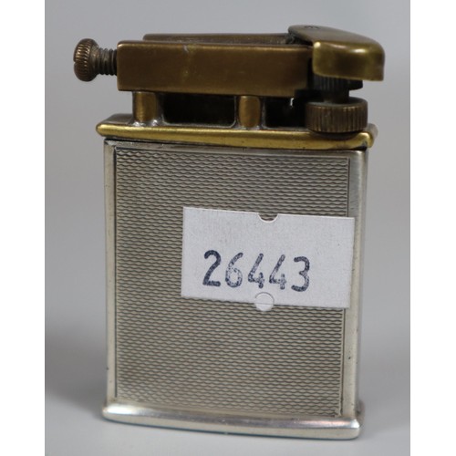 320 - Asprey of London sterling silver engine turned vintage cigarette lighter. (B.P. 21% + VAT)