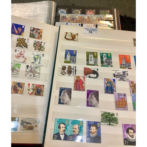 76 - Great Britain stamp collection in three large stockbooks with mint sets. 1953 to 2000 period. (B.P. ... 