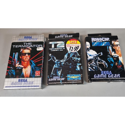 137 - Three boxed games for the SEGA Game Gear to include: The Terminator, T2 - Terminator 2 Judgment Day ... 