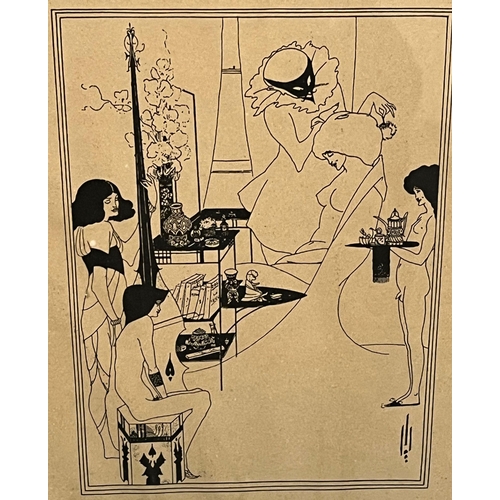 150 - After Aubrey Beardsley, 'The Toilette of Salome', monochrome print. The image 18x13cm approx. Framed... 