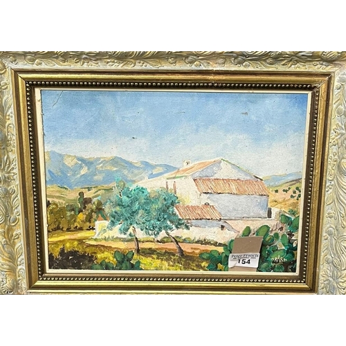 154 - R.A.Richards,(Welsh School 20th century), signed with monogram R A R, Sierra Nevada Spain. Oils on b... 