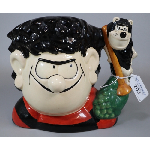 203 - Royal Doulton character jug 'Dennis and Gnasher' D7005 modelled by Simon Ward.  (B.P. 21% + VAT)