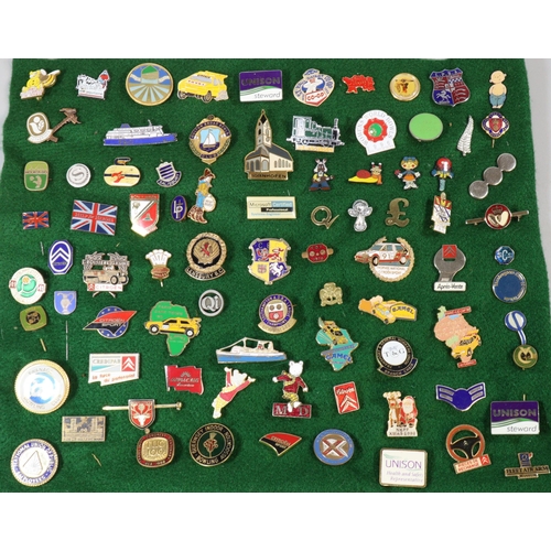 232 - Collection of enamel and other badges to include: Rupert the Bear, Magic Roundabout, Fleet Air Arm M... 