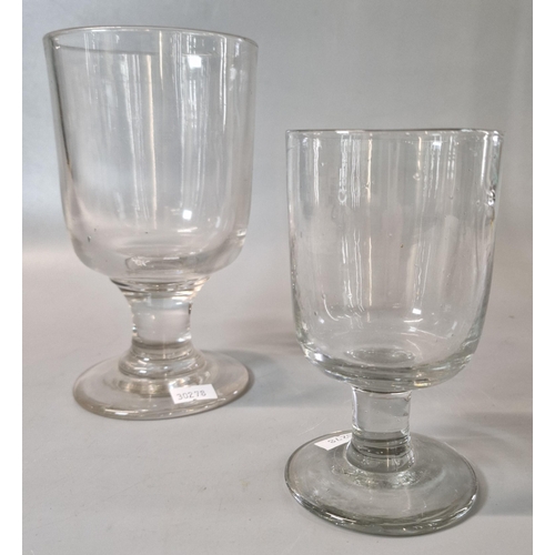 27 - Two 19th century pub glass rummers. (2) (B.P. 21% + VAT)