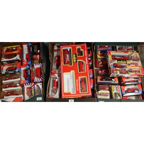 363 - Three boxes of Solido boxed Fire Engines and Fire related vehicles. (3) (B.P. 21% + VAT)