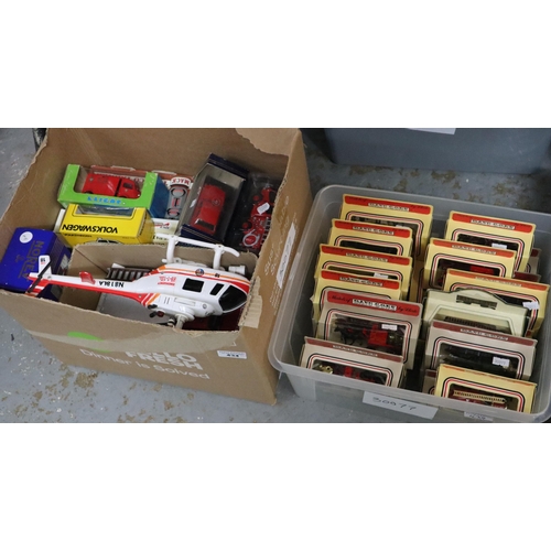 434 - Plastic box of Lledo Promotional Days gone model vehicles in original boxes, together with another b... 