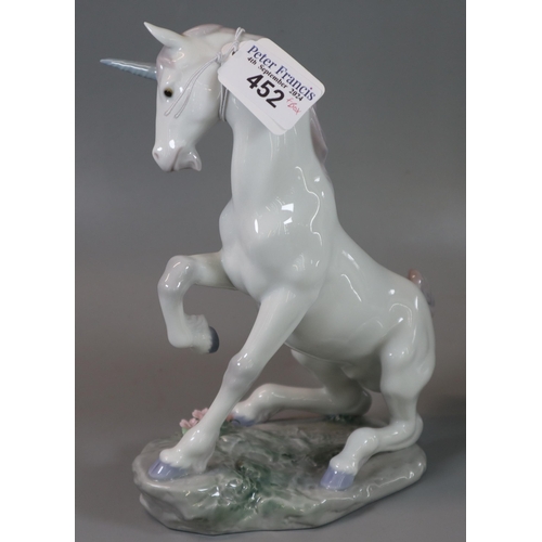 452 - Lladro Spanish porcelain Privilege study of a Unicorn in original box.  (B.P. 21% + VAT)