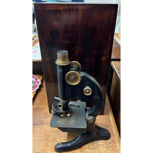 481 - Early 20th century Beck of London microscope in fitted case with accessories. (B.P. 21% + VAT)