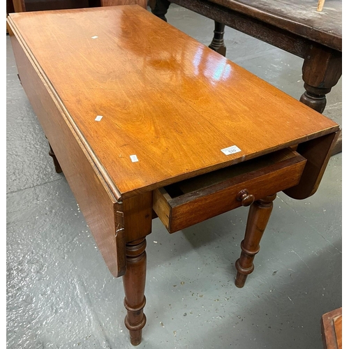 520 - Edwardian mahogany occasional table with under-tier, together with a Victorian Pembroke table. (2) (... 