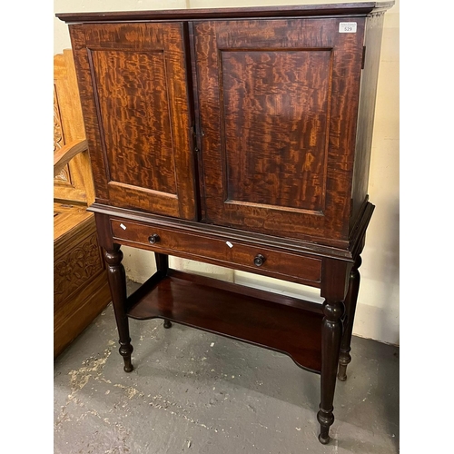 529 - William IV mahogany collectors/filing cabinet, having moulded cornice above two blind panelled doors... 