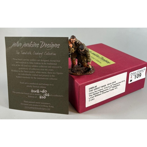 109 - John Jenkins design, a hand painted cast metal figure group 'The Great War - 1914-18', 'Chivy-sur-Ai... 