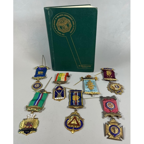 110 - Collection of Royal Antediluvian Order of Buffaloes medal jewels, various, some silver gilt, enamell... 