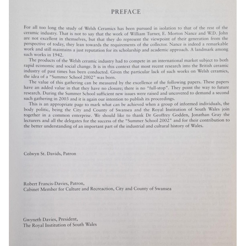 121 - Gray, Jonathan, - Welsh ceramics in context, part I and part II, dated 2003 and 2005. (2) (B.P. 21% ... 