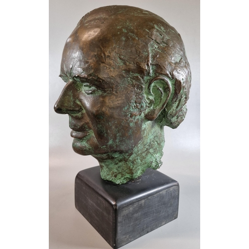 149 - Jonah Jones (Welsh 1919-2004), portrait bust of Gwynfor Evans (1912-2005), the first Westminster MP ... 