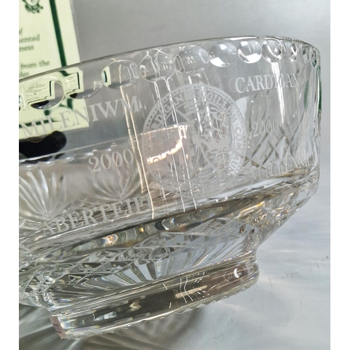 187 - Modern Welsh Royal Crystal Cardigan Millennium bowl with COA, limited edition of 20, this No 9, with... 