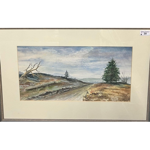 20 - Jefferson Thomas (Welsh mid 20th century), Welsh landscape with forestry track, signed and dated 197... 