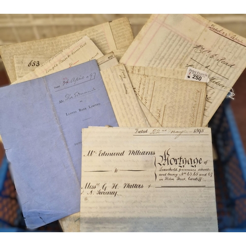 250 - Collection of 19th century Indentures relating to Rt. Hon. G. C. Lord Tredegar. (B.P. 21% + VAT)