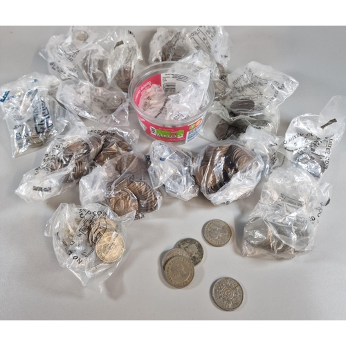 256 - Box of assorted GB coins, some silver to include: two shillings, half crowns etc. (B.P. 21% + VAT)