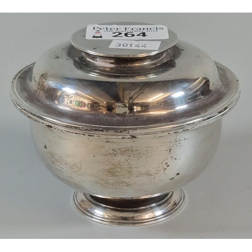 264 - Victorian silver sugar bowl and cover by R & S Garrard & Co (James Garrard). London 1881. 7.8 troy o... 