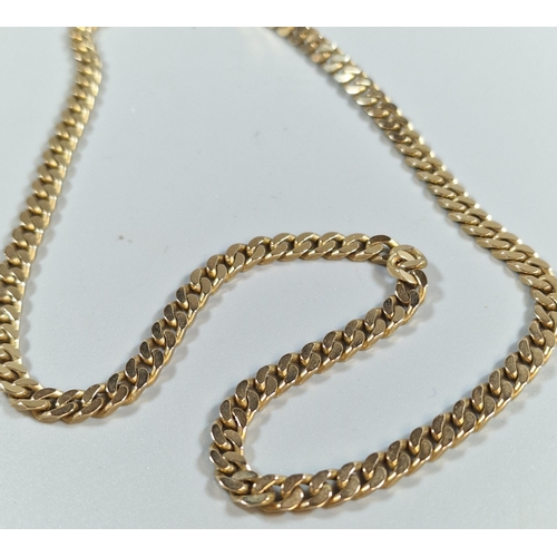 281 - 14K gold chunky curb-link chain. 34.7g approx. 46cm long approx. (B.P. 21% + VAT)