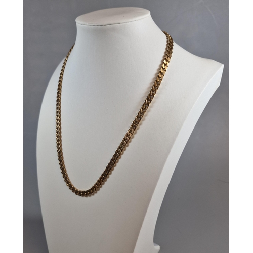 281 - 14K gold chunky curb-link chain. 34.7g approx. 46cm long approx. (B.P. 21% + VAT)