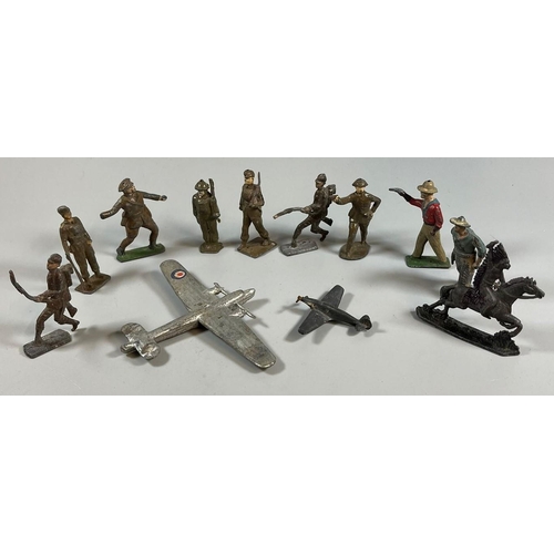 359 - Collection of old lead military figures, leaded planes etc. (B.P. 21% + VAT)