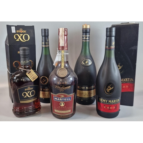 369 - Collection of assorted Brandies including: bottle XO Stock Extra Old Brandy, 70cl, 40% vol. in origi... 