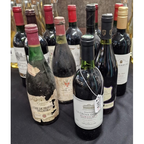 373 - Twelve bottles of assorted red wine to include: 2003 Chateau Moulin de la Salle Bordeaux, 1990 Chate... 