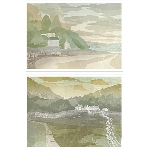 38 - Bernard Green (print maker in West Wales,1931-1998), 'Dylan Thomas's Boathouse Laugharne' and 'Summe... 