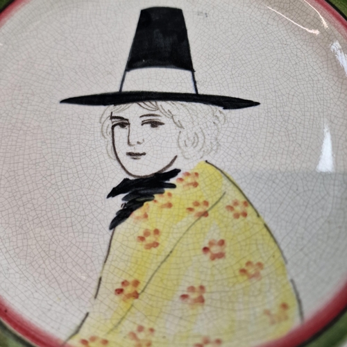 79 - 19th century Llanelly Pottery plate, by Shufflebotham, with figure of Mari Jones of Bala in Welsh co... 