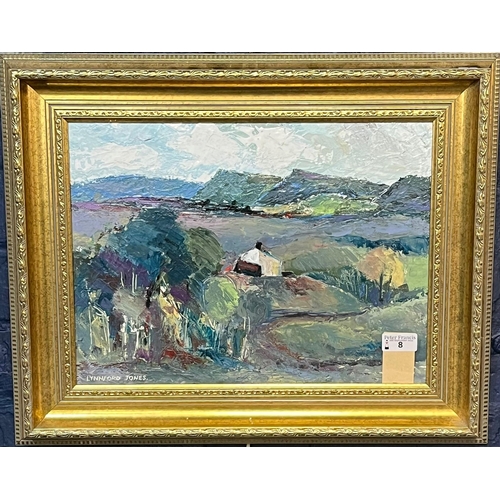 8 - Lynnford Jones (Welsh 20th century), 'Welsh Landscape', signed and further signed with title verso. ... 