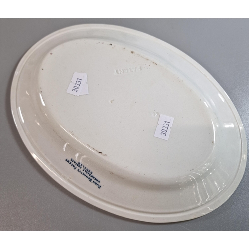 83 - Pair of oval plates/dishes, marked Mumbles Railway and Pier Company 1889. Marked to the reverse Dunn... 