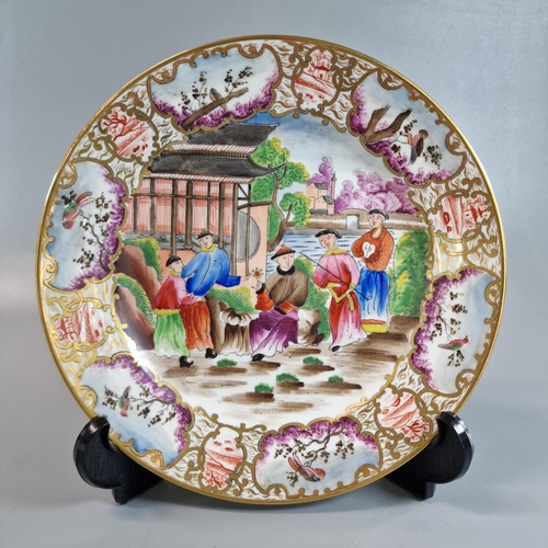 84 - 19th century Swansea porcelain plate, hand painted in the 'Mandarin' pattern, circa 1816, from the S... 