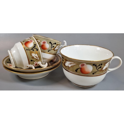 94 - Collection of 19th century Swansea porcelain cups and saucers to include: large tea cup, two coffee ... 