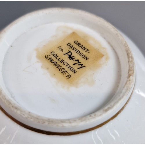 94 - Collection of 19th century Swansea porcelain cups and saucers to include: large tea cup, two coffee ... 